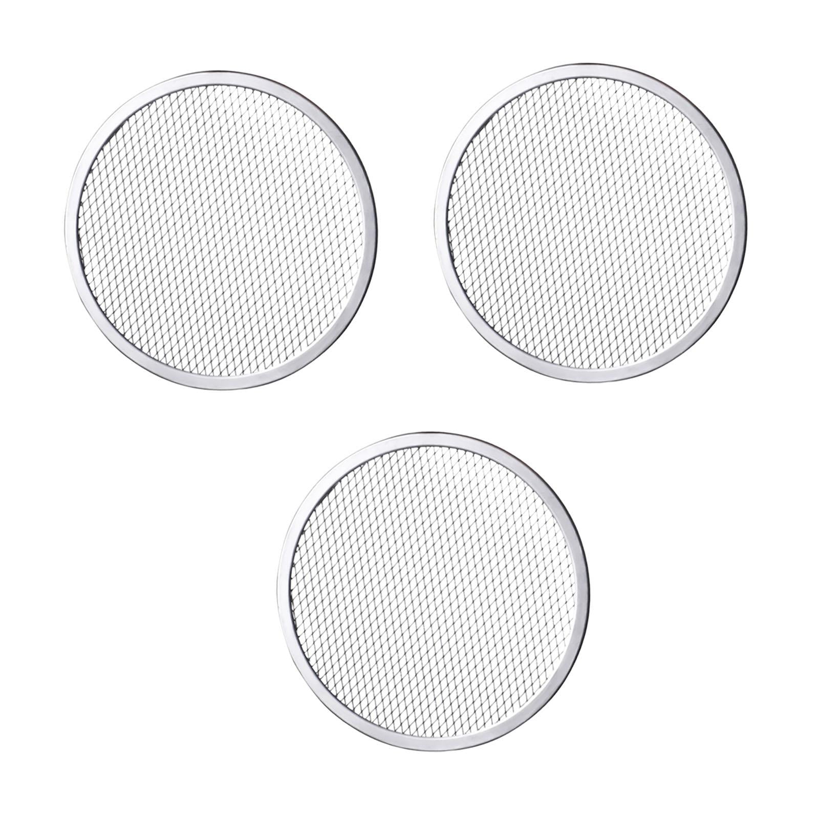 Bothyi - Bandeja De Malla Para Pizza De 3 Piezas, Sin Costuras, Para Barbacoas, Restaurantes Y Hogares.