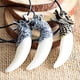 thumbnail image 4 of Hombres Antique Wolf Fang Tooth Colgante Collar Vintage Wolf Tooth Dragon Alloy Colgante Collar Fashion Choker Jewelry Gift, 4 of 6