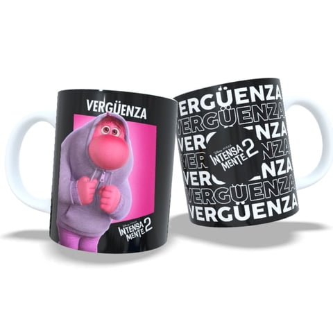 Arumistorechile - Tazon Taza Colección Intensamente 2 Vergüenza Negro