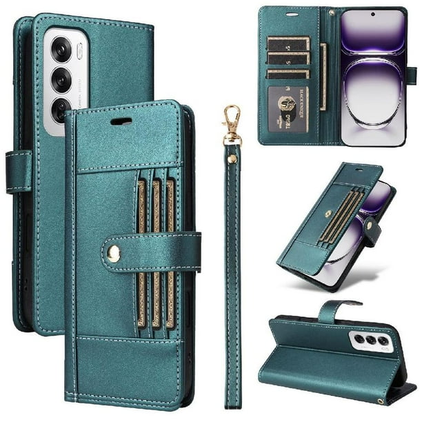 FOXDOCK Funda tipo Cartera para Realme 12 5G – Cubierta de Cuero PU con Múltiples Ranuras, Bolsillo para Efectivo y Correa de Muñeca