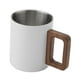 thumbnail image 2 of Taza De Café De Acero Inoxidable Taza De Leche De Doble Pared Para El Comedor De La Oficina Del Hotel Blanco, 2 of 3
