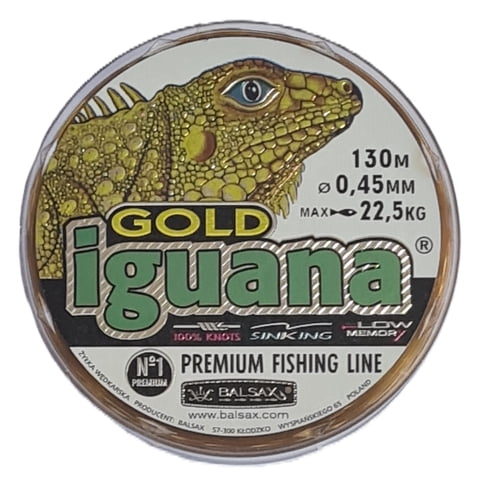 Balsax - Nylon Iguana Gold 0,45Mm 130Mtros 22,5Kg Jandar Gold Sinking