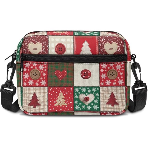 Bolso bandolera pequeño hombro mujer Halloween Navidad cámara mano monedero cremallera bolsillo móvil