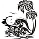 thumbnail image 1 of Decomural Tropical Palm Trees Beach Ocean WS-15433, 1 of 2