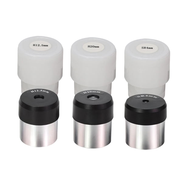 Juego de 3 lentes oculares para telescopio de 1,25 pulgadas, accesorio para telescopio, ocular planetario para observación astronómica de planetas