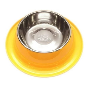 Plato Melamina Anti-Hormigas Amarillo Para Perro S Mascan Amarillo