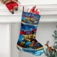 thumbnail image 2 of Transformers EarthSpark Tema: Calcetines de Navidad, fino lino blanco para colgar en escaleras y chimenea, decoración navideña para el hogar, regalo de Navidad. 45cm × 32cm, 2 of 5