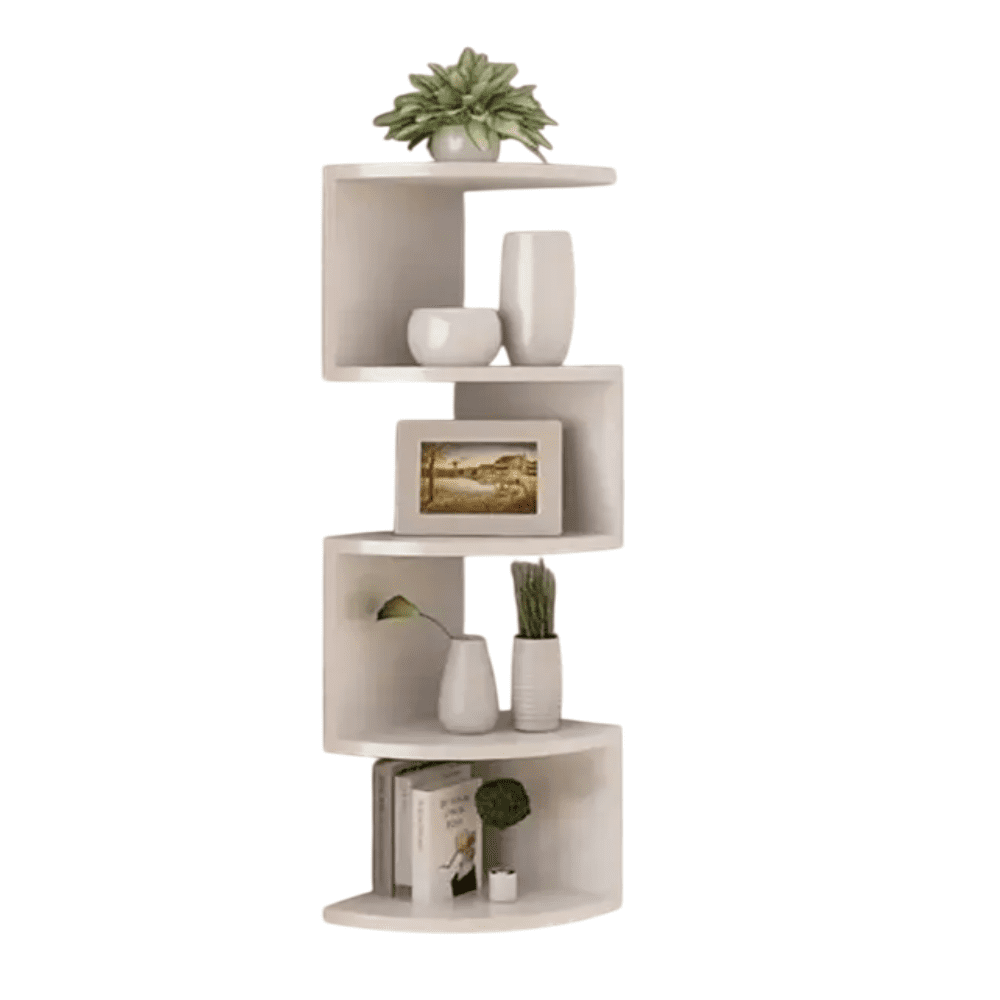 Repisa Esquinero Belug Flotante 5 Niveles Decoracion Moderna Blanco