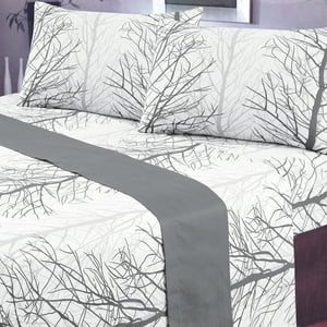 Mallorca - Juego De Sábanas T144 King Forest Grey