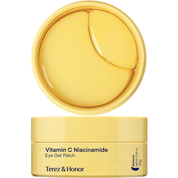 Parches para ojos TEREZ & HONOR con vitamina C y niacinamida, 60 unidades