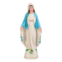 Magideal - Figura De La Santísima Virgen María, Estatua De La Santísima Virgen María, Figura De La Santísima Virgen María, Escultura De Personaje Para Sala De Es 10Cm