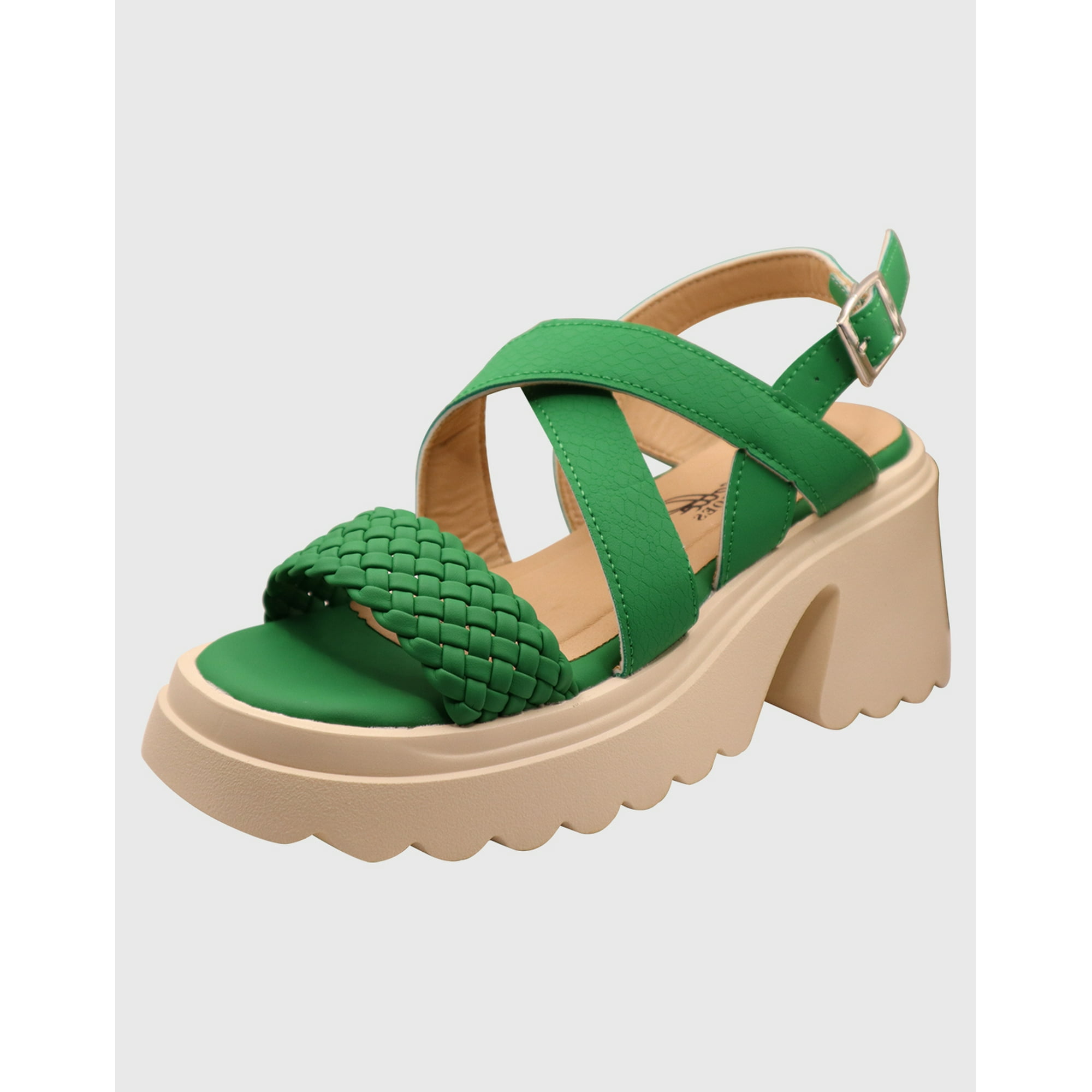 Danicolle Calzado - Sandalia Cruzada Petate Verde