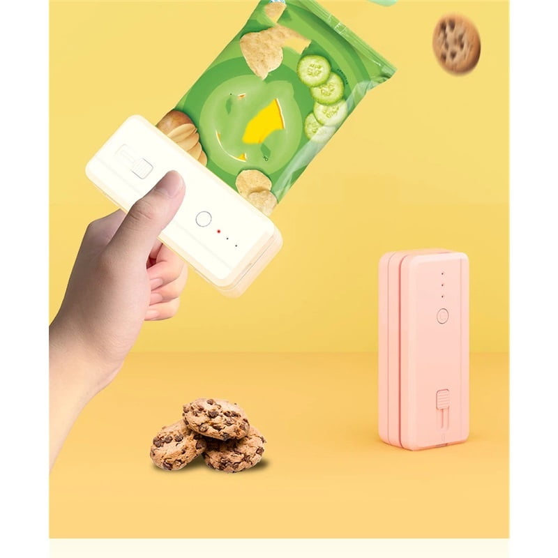 Xusx111 - Sellador De Bolsa De 2 Piezas, Mini Sellador De Bolsa Tira De Calefacción Recargable Rápida Del Sellador De Calor, Gadgets De Cocina De La Máquina De Sellado De Alimentos Para Bolsas De Viru
