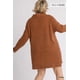 thumbnail image 3 of Vestido Tipo Suéter de Manga Larga con Cuello Alto y Fruncido, Talla 2XL, 3 of 8