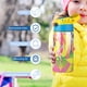 thumbnail image 5 of Jem y las Hologramas Botella de Agua con Tapa Pop Top de Un Toque, Acero Inoxidable, a Prueba de Fugas, para Deportes, Botella Infantil azul 12 oz, 5 of 6