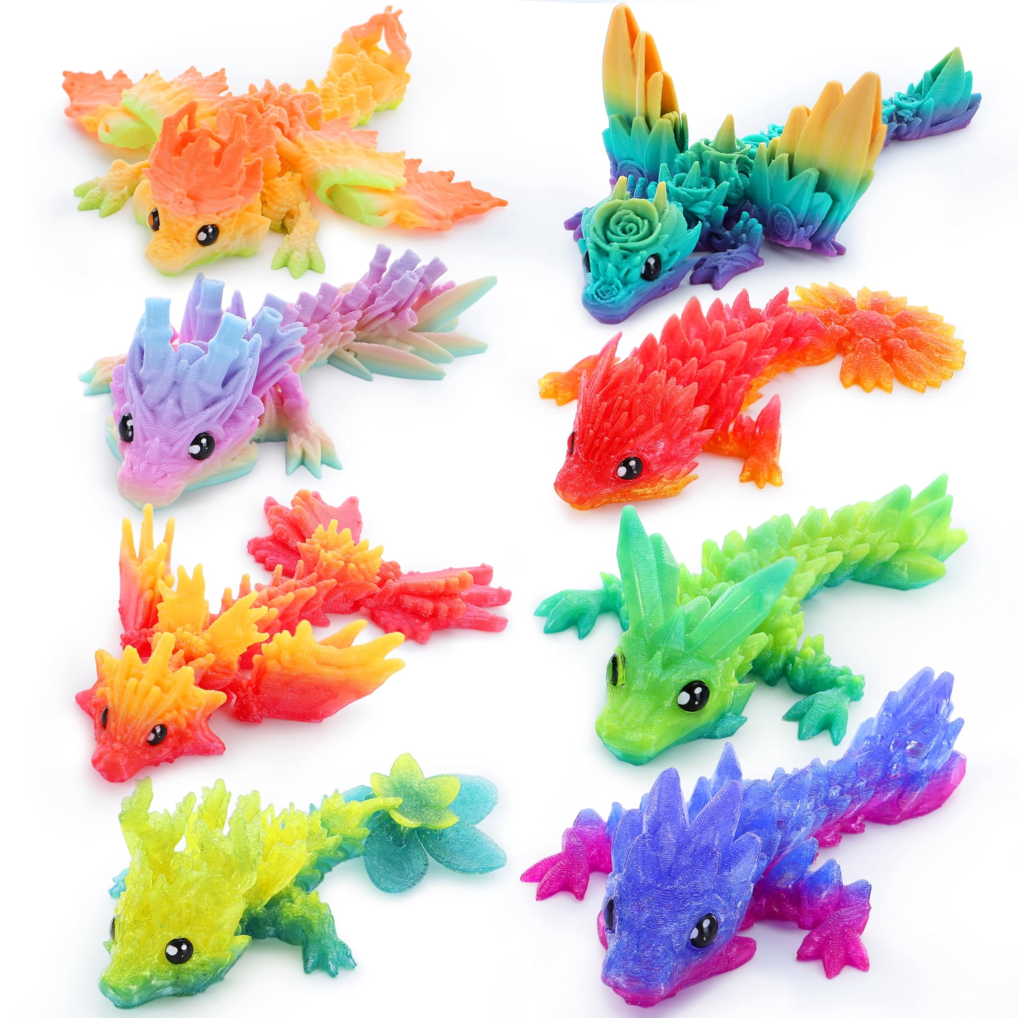 Fidget Toys Joyin Con Diseño De Dragón Impreso En 3d, 8 Unidades, Para Niños Y Adultos
