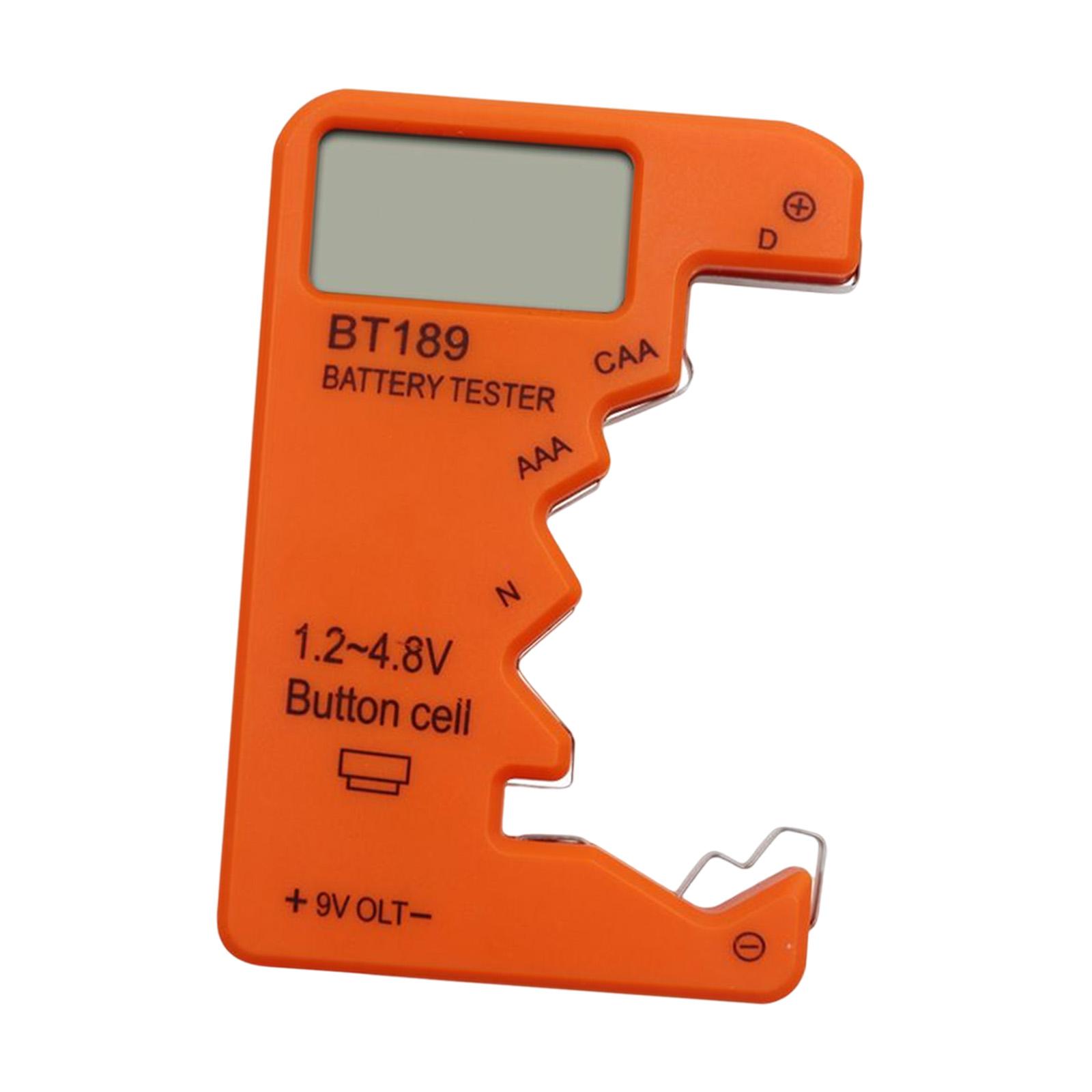 Ioensy - Probador De Batería Portátil Comprobador De Batería Universal Para 9V 1.5V Aa Naranja