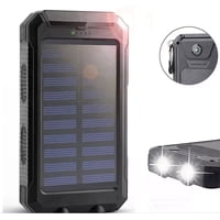 Startechoffice - Cargador Solar Portátil 20000Mah Linterna A Prueba De Agua Y Polvo Negro
