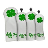 Magideal - Funda Para Cabeza De Palo De Golf, Accesorios De Entrenamiento, Protector De Palo De Golf De Cuero Sintético Ligero, Portátil Y Resistente Al Desgaste 4 Piezas