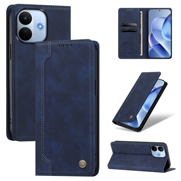 Funda Billetera para Xiaomi Redmi Note 17 Pro Max 5G Imán y Resistente Azul