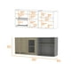 thumbnail image 3 of Mueble De Cocina Mural Espacio Microondas 150 Cm Hasselt Gris Y Rovere, 3 of 3