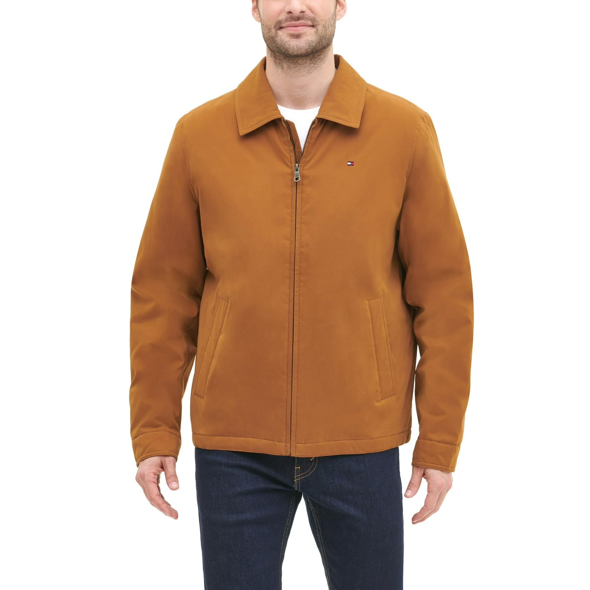 Chaqueta Tommy Hilfiger Ligera De Microsarga Para Golf Para Hombre, Color Marrón