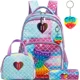 thumbnail image 1 of Bikab School Bags 3 in 1 Kids Bags for Girls Kawaii Backpack Waterproof Children School Bags for Girl 16" Bag for Girls Set, 1 of 3
