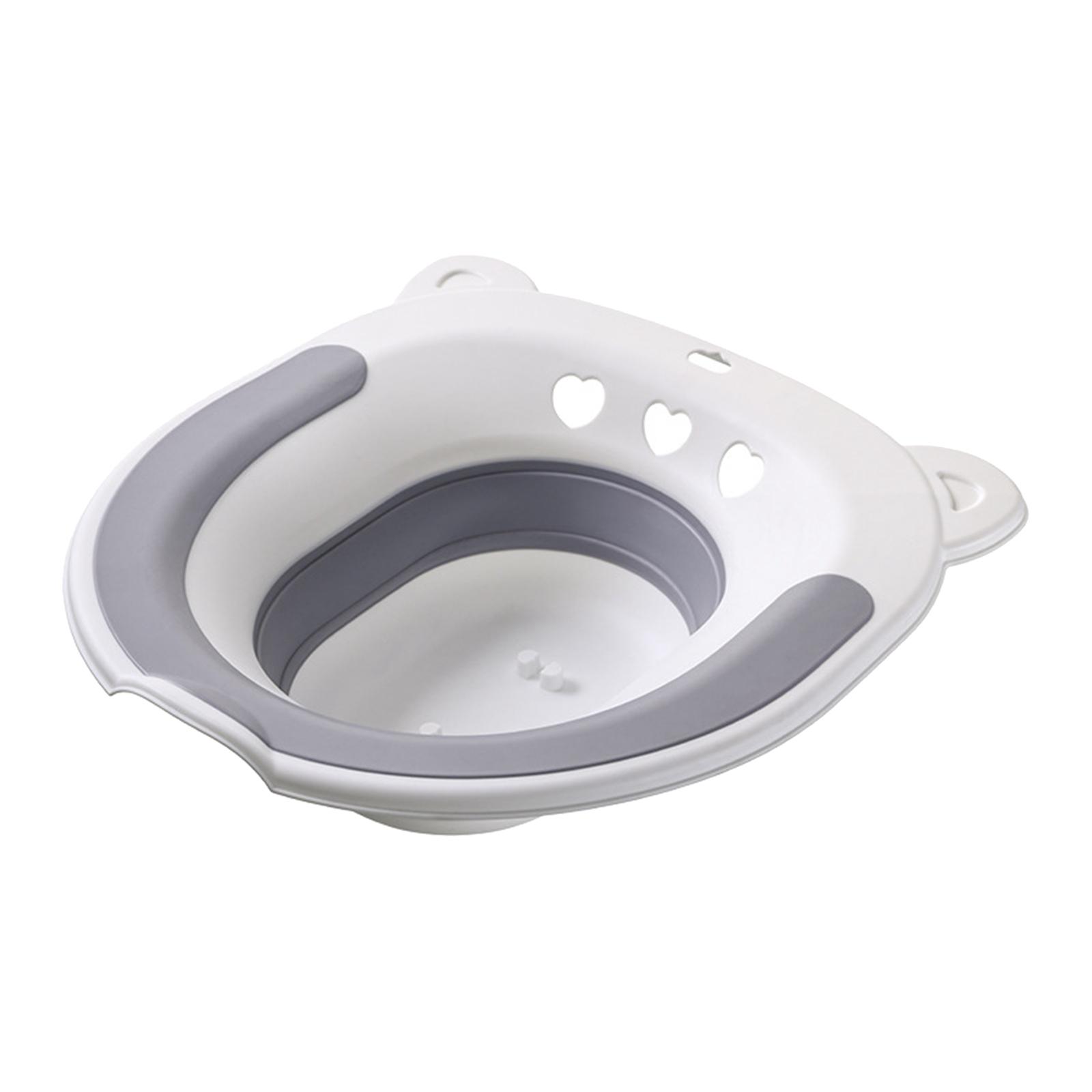 Ioensy - Asiento De Inodoro De Baño De Asiento Plegable Para Calmar La Limpieza De La Vagina Anal Uso En El Hogar Gris