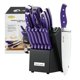 thumbnail image 1 of Set de Bloque de Cuchillos McCook 14 piezas Acero Inoxidable Morado, 1 of 8