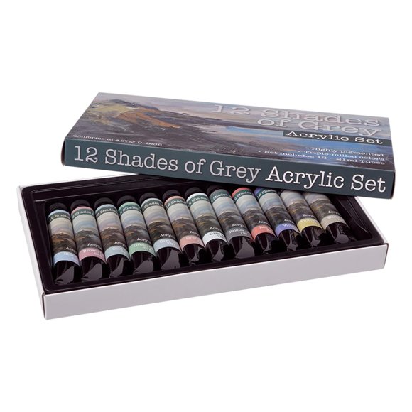 Set de 12 tonos de pintura acrílica Creative Mark de 21 ml