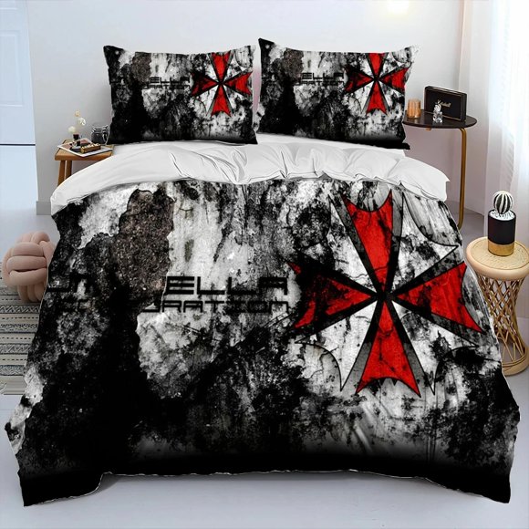 Corporation Red Umbrella Comforter Bedding SetDuvet Cover Bed Set Quilt Cover Pillowcase Bedding Set Kid
