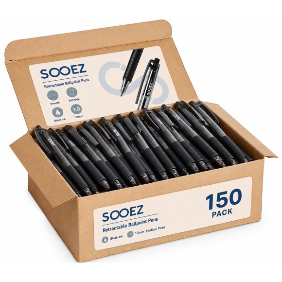 Bolígrafos Sooez 150 unidades 1,0 mm escritura suave