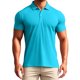 thumbnail image 1 of INSPIRE CHIC Camisas Polo para Hombre de Manga Corta, Ajuste Regular Ligero, Casual de Negocios, Camisa de Golf Sólida 2XL Azul Brillante, 1 of 5