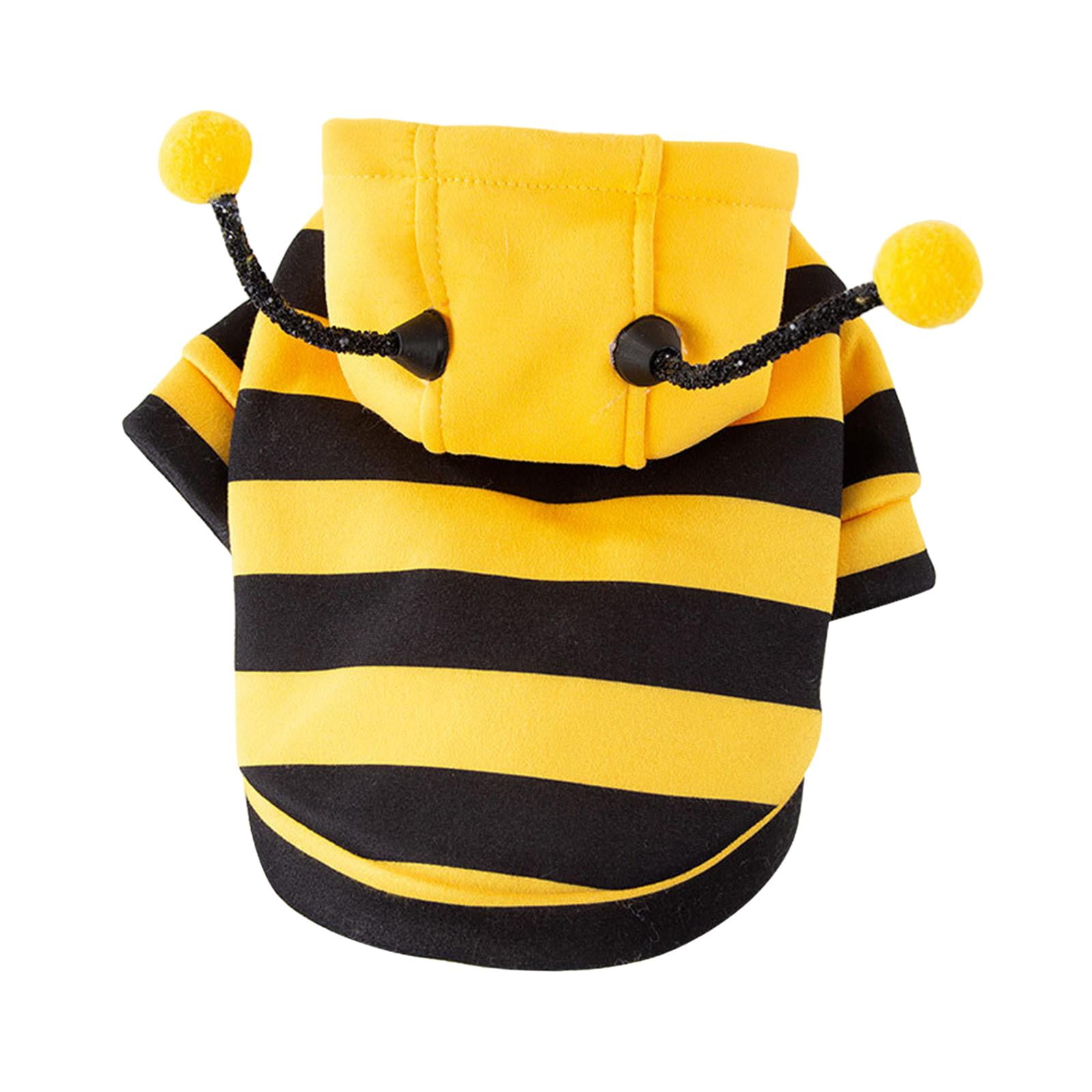 Ioensy - Mascotas Abeja Disfraz De Halloween Abrigo Encantador Cómodo Otoño Invierno Gatos Sudaderas L