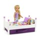 thumbnail image 4 of Cama individual blanca clásica Emily Rose de 14 pulgadas de Doll Furniture, 4 of 8