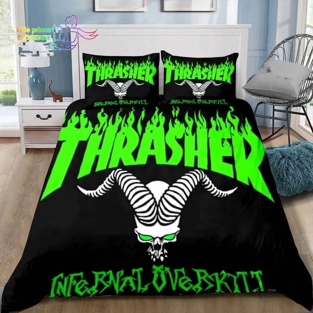 Tide Band T-Thrasher Bedding Set Bed Set Adult Kid Bedroom Logo Printed Bedding Gift