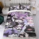 thumbnail image 4 of Kuromi Conjunto de sábanas temático, trío de piezas, cómodo y amigable con la piel, diseño único, regalo de decoración para el hogar para familiares, amigos y fans,140cm *210cm, 4 of 6