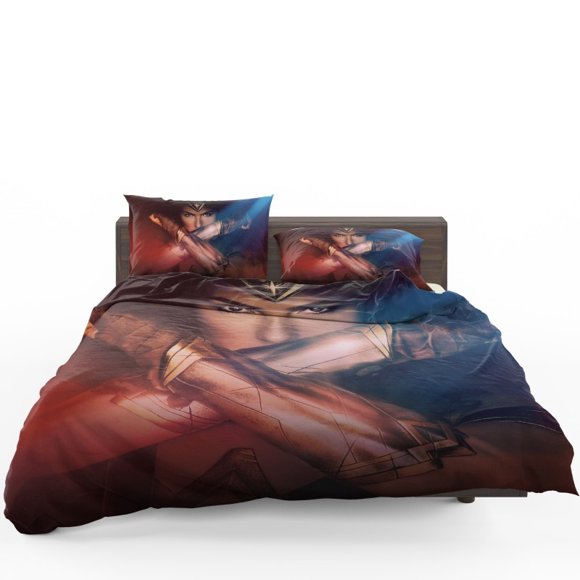 Gal Gadot Wonder Women Quilt Duvet Cover Set Kids Bedding Home Textiles3-Piece Bedding Set