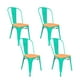 thumbnail image 1 of Pack de 4 Sillas Tolix con asiento de madera clara - Menta, 1 of 4
