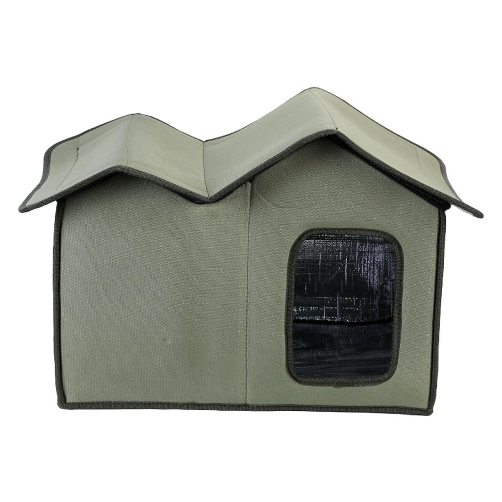 Ioensy - Casa Para Perros Tela Oxford Resistente A La Intemperie Casa Para Gatos Salvajes Para El Patio Del Hogar Cachorro Verde