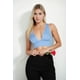 thumbnail image 1 of Top Corto de Punto Acanalado con Cuello Escotado, 1 of 2