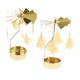 thumbnail image 2 of 2pcs Decoración Navide?a Vela Giratoria Tenedor De Luz De Té Candelabro Dorado, 2 of 5