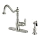 thumbnail image 1 of Grifo de cocina Kingston Brass Gourmetier GSY7708ACLBS con pulverizador, 1 of 2