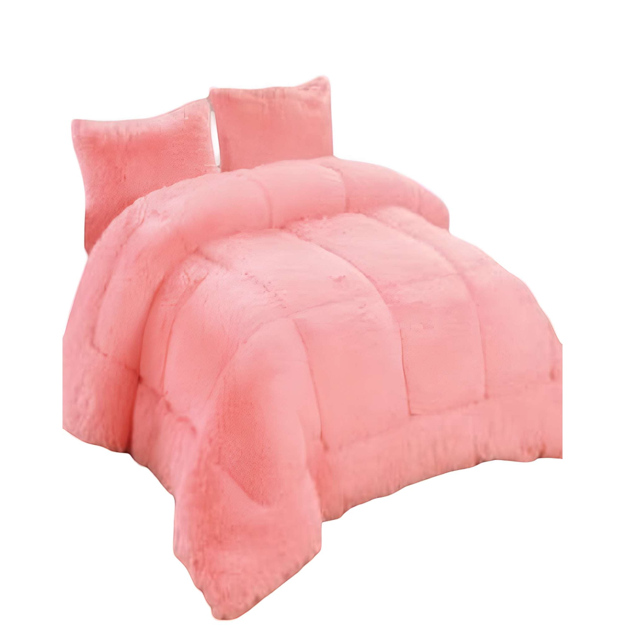 Genérico - Cobertor Peludo Con Chiporro 2 Plazas 230x250cm Rosa