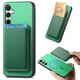 thumbnail image 5 of Funda de Cuero Magnética con Tarjetero para Samsung Galaxy A55 Cubierta Delgada Verde, 5 of 5