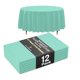thumbnail image 1 of Exquisite – Mantel redondo de plástico premium color menta, 66 % más grueso, 0,5 mil, 12 unidades, 84 pulgadas (213 cm), no se rasga fácilmente, 1 of 7