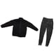 thumbnail image 1 of Chaqueta Y Pantalones Negros Con Cremallera Para Hombre A Escala 1/6 Para Figura De Acción De 12'', 1 of 6