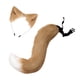 thumbnail image 1 of 2 Piezas De Pelo Sintético De Cola Larga Con Orejas De Góticas Aro Para El Pelo Para Kits De Disfraces De Cosplay Caqui, 1 of 2