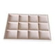 thumbnail image 3 of Estilo 02 Del Organizador Del Collar Del Pendiente Del Sostenedor De La Bandeja Del Almacenamiento De La Joyería Del Terciopelo Beige, 3 of 5