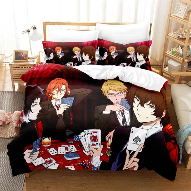 Bungo Stray Dogs Bedding SetGirls Boys Adult Duvet Cover Pillowcase Bedding